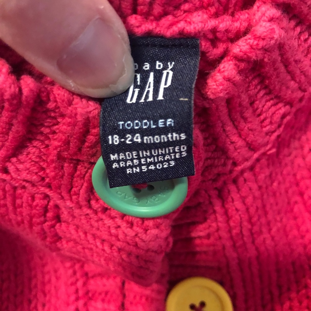 Set of 2 Gap 18-24 Month Button Up Sweaters - Picture 3 of 6
